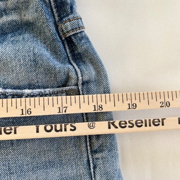 FREE PEOPLE Denim Shorts Womens Sz W 26 Blue Daisy Dukes Distressed Jean Summer - Picture 16 of 16